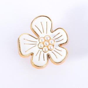 Fibbia per scarpe fai da te in lega di zinco, con fiore, diamanti intarsiati, perle e quadrifoglio, per <span class=keywords><strong>ballerine</strong></span>, zoccoli, sandali e ciabatte - Product Image 5