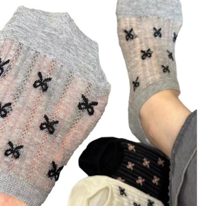 Breathable Low Top <b>Socks</b> Women Gray Cotton Mesh Summer Casual <b>Socks</b> - Product Image 4