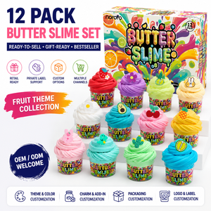 Kit de 12 Slimes de Mantequilla Súper Suaves y No Pegajosos, Mini Juguete de Modelado de Plástico para Manualidades, Regalos de Cumpleaños para Niños y Niñas - Product Image 1