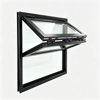 Ventana Vertical Bi-Plegable de Marco Negro, Tamaño Personalizado, Directo de Fábrica, con Acabado Low-E y Herrajes de Acero Inoxidable Resistentes a la Corrosión