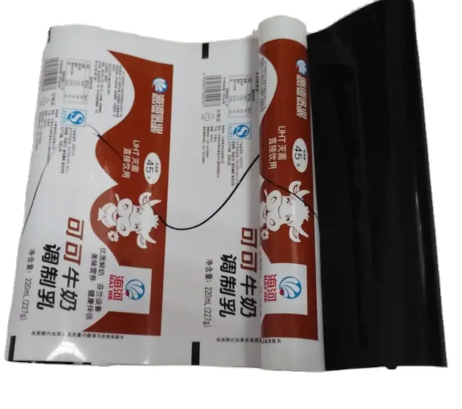 Kantong Kemasan Susu Segar Cair, Film Hitam Putih/Tas Susu Kacang Kelas Makanan/Film PE Ekstrusi Ganda Tiga Lapisan