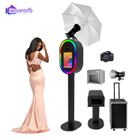 Machine de photomaton personnalisée avec designs/logos, prise en charge des appareils photo reflex numériques/SLR, des iPad, Wi-Fi, télécommande et partage sur les réseaux sociaux