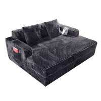 Modernes L-förmiges Modulares Ecksofa-Set Abnehmbare Sitzkissen Riesiges Schaumstoff-Cordsofa Bewegliche Eckgarnitur für Wohnzimmer