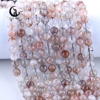 Perles Super Seven Zhe Ying 6mm 8mm 10mm en pierre naturelle, pierres précieuses en vrac pour la création de bijoux faits main DIY