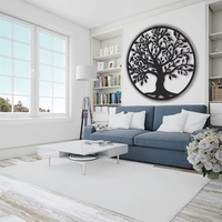 Décoration murale en métal Arbre de Vie de 40 cm pour intérieur et extérieur, vente en gros, décoration d'intérieur