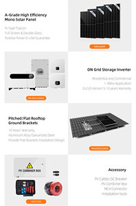 Sistema Solar para Uso Doméstico, Kit de Módulos, Precio de Panel de 5kw, 10kw, 12kw, 20kw, Conjunto de Paneles de 100kw, Energía Solar Fuera de la Red, Conectado a la Red, Sistema Solar Híbrido - Product Image 5