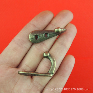 Gancho de pared individual BF33 de aleación de zinc estilo antiguo, 32 mm x 12 mm, gancho extra pequeño para ropa - Product Image 3