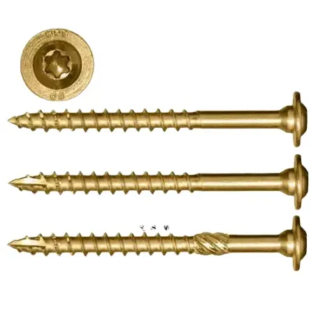 SDPSILatte DeKing komposit eksterior Revestido Matera Tornillo Torx/Star Drive Head - Decking eksterior Revestido Torx/Star