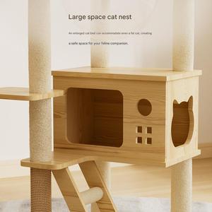 Árbol para Gatos de Madera Premium con Cápsula de Acrílico y Casa Grande para Gatos, Muebles Resistentes para Gatos con Certificación FSC - Product Image 6