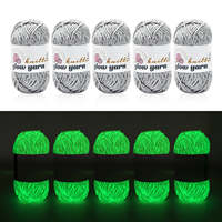 Cotton-Like Dyed Luminous Yarn Wholesale High Strength Silky Hand Knitting Glow in the Dark Yarn for Scarves and Clothes