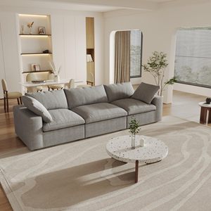 Canapé modulaire sectionnel Voxhome pour salon familial, style nuage doux, gris nordique, 3, 4, 5, 6, 7 places - Product Image 4
