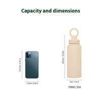 Bouteille d'Eau Gobelet Isotherme de 32 oz en Acier Inoxydable à Double Paroi sous Vide avec Couvercle Magnétique et Support Téléphone pour Sport