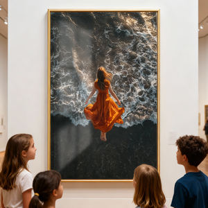 Pittura decorativa su misura di vetro della ragazza del <span class=keywords><strong>mare</strong></span> moderna arte della parete di stampa per soggiorno camera da letto corridoio <span class=keywords><strong>arredamento</strong></span> per la casa all'ingrosso - Product Image 3