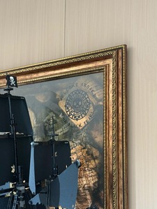 Marco de Exhibición y Almacenamiento de Pared, Diseño Retro Americano de Barco Pirata <span class=keywords><strong>del</strong></span> <span class=keywords><strong>Caribe</strong></span> con Calaveras Entrelazadas, Material PS, Color Negro <span class=keywords><strong>Perla</strong></span> - Product Image 5