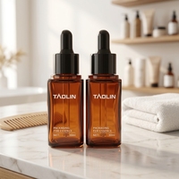 Emballage cosmétique Taolin, flacon carré en plastique pour huile essentielle, soin de la peau, sérum, 30 ml, 50 ml, flacon compte-gouttes en PETG brun, personnalisé pour les cheveux et le visage