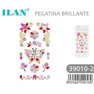 Adesivi con Strass Lucidi Ilan 39010-2, Design Floreale Decorativo - Product Image 3