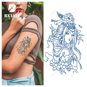 GRIM'TOUT Tijdelijke Tatoeages Om In Te Kleuren Japan Japanse Cultuurinspiratie Diy Tattoo Set 2928631791