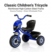 Tricycle Enfant à Trois Roues, Vélo pour Enfants, avec Poignée de Poussée Réglable et Siège, Idéal pour Tout-petits, Utilisation Intérieure et Extérieure - Meilleures Ventes