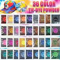 Poudre de teinture à froid personnalisée 36 couleurs 5g/10g, teinture réactive sans bouilloire pour tissus, pour enfants, DIY, peinture sur vêtements, artisanat artistique