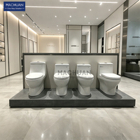 Présentoir moderne en métal pour toilettes en céramique, armoire de présentation murale ou au sol pour salle d'exposition d'articles sanitaires