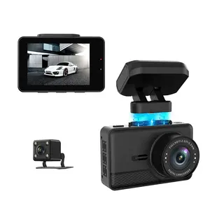 2.35 "IPS HD 디스플레이 전면 리얼 FHD 1296p 자동차 dvr 마그네틱 홀더 와이파이 대시 카메라 개인 디자인 H.264 GPS 듀얼 렌즈 자동차 카메라