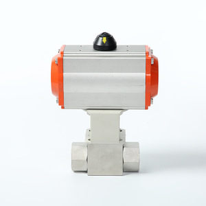 Vanne à boisseau sphérique pneumatique haute pression BKH DN25 PN420 304SS filetée pour usage industriel à l'hydrogène - Product Image 2