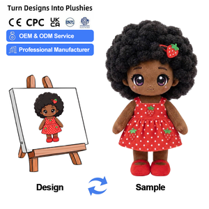 Bambole Afroamericane Personalizzate dai Produttori, Giocattoli di Peluche Super Morbidi con Imbottitura in Cotone PP per Bambini - Product Image 1