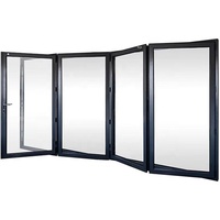 Porte pliante verticale insonorisée Zeyi à prix d'usine, équipée d'un moustiquaire et de double plexiglas, pour patio français de villa