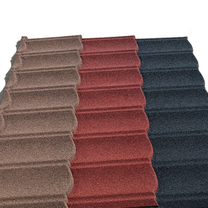 Rouleaux de <span class=keywords><strong>toiture</strong></span> en tôle 1340*420*0.5mm tuile classique couleur pierre enduit tuile de <span class=keywords><strong>toiture</strong></span> en métal et plateau de vallée pour le Libéria - Product Image 1