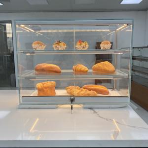 ตู้โชว์ขนมปัง Hongzhan Glass Bakery พร้อมเคาน์เตอร์โชว์เค้กแบบกระจกใสความละเอียดสูง - Product Image 5