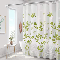 Rideaux de Douche 4G Écologiques Anti-Moisissures Transparents Imperméables en PEVA avec 12 Crochets en C Faciles à Nettoyer – Fourniture Directe Usine