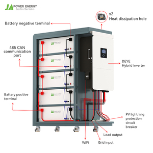 Sistema de Almacenamiento de Energía Solar Todo en Uno JApower con Batería de Litio de 16kVA 50kWh e Inversor Híbrido para Uso Doméstico - Product Image 5