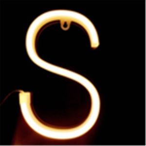 Lumière Néon A-Z Signe de Lettre Néon Chapiteau Lettre Décorative Murale Signes LED Veilleuses pour Noël Mariage Déco-S - Product Image 1