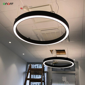 6cm rộng khuếch tán LED Halo vòng ánh sáng Treo Nhôm tròn ánh sáng lịch thi đấu với lên xuống phát ra - Product Image 1