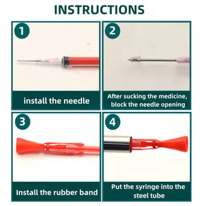 <span class=keywords><strong>Seringue</strong></span> vétérinaire pour vache, mouton, cochon – Injection à distance pour animaux – <span class=keywords><strong>Seringue</strong></span> volante en plastique pour injection de vaccin rouge - Product Image 4