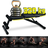 Banc de musculation pliable réglable inclinable et déclinable, cadre en acier renforcé, noir, pour la salle de sport à domicile