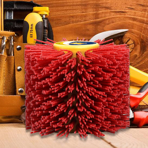 Tambour abrasif en fil de nylon |   Tête de <span class=keywords><strong>brosse</strong></span> en sisal pour ébavurage du bois, tambour de ponçage et de polissage pour la restauration des graines de bois - Product Image 2