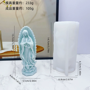 Estatua Nuestra Señora Molde <span class=keywords><strong>de</strong></span> silicona <span class=keywords><strong>para</strong></span> velas perfumadas Fácil <span class=keywords><strong>de</strong></span> usar Herramienta <span class=keywords><strong>de</strong></span> pastel pequeño grande Número <span class=keywords><strong>de</strong></span> cuerpo Formas <span class=keywords><strong>de</strong></span> corazón <span class=keywords><strong>para</strong></span> uso <span class=keywords><strong>de</strong></span> oficina 3PCs - Product Image 3