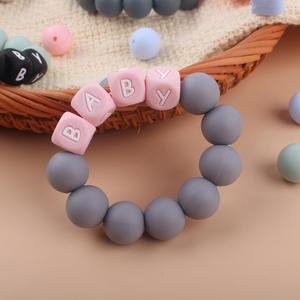 กำไลข้อมือซิลิโคนสำหรับทารกยางกัดของเล่นสำหรับเด็กเล็กเกรดอาหารออกแบบได้ตามต้องการ - Product Image 5