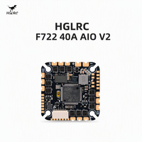 Contrôleur de vol HGLRC F722 40A 6S V2 AIO pour drones FPV de 2 à 5 pouces, STM32F722 FC ESC pour drones de course et de freestyle