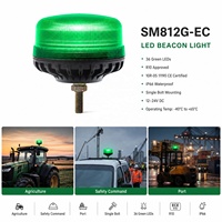 Feux de signalisation LED multi-motifs, balise de sécurité industrielle, 12-24V, vert, clignotant rotatif, ECE R10, IP66, balise de signalisation