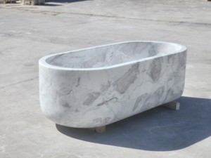 Bañera de arenisca de madera de teca Natural de diseño personalizado, baño de remojo Rectangular independiente portátil, piedra fácil de refinar - Product Image 4