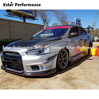 Pare-chocs avant Vari Vrs Ver.2014 Style Half Carbon Fiber pour Mitsubishi Evolution Lancer Evo X 10