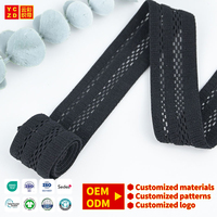 Sangle élastique en maille large de 4 cm et 5 cm, personnalisable avec logo, vente en gros d'usine OEM