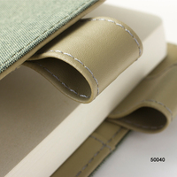 A6 Mini Journal Notebook Nützliches wieder verwendbares PU-Leder-Notebook mit Kartens teck platz und zwei Stifts ch laufen