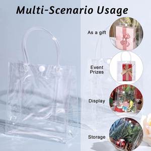 Bolsas de Regalo Transparentes Personalizadas con Asa para San Valentín, Bolsas de Regalo Reutilizables para Fiestas, Bolsas de Regalo de Plástico Transparentes, Bolsas de Regalo para Bodas - Product Image 6