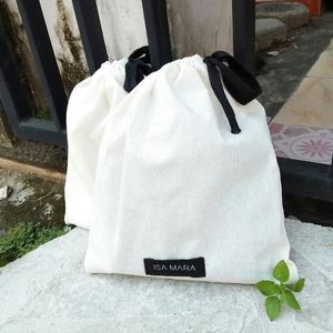 OEM&ODM 100% Organic Cotton <b>Drawstring</b> Bag Customized Logo Print Muslin <b>Drawstring</b> <b>Pouch</b> Bag Eco Friendly Cotton Bags - Product Image 1