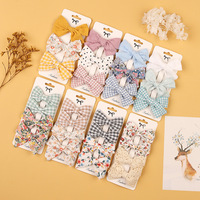4 PCS/Set New Girls Floral Hairpin Kids Sweet Hair Clips Barrettes Lovely Hair Bows Children Cute Baby Hair Accessories 3 ou 4Pcs