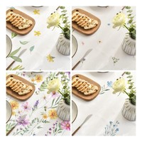 Nappe imprimée florale personnalisée 60x84 pouces couverture de Table saisonnière lavable rectangulaire pour décor de dîner de pique-nique de fête