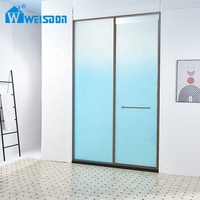 Porte de douche pivotante sur mesure en verre de sécurité feuilleté 4mm+4mm, couleur café brun bronze, avec cadre en alliage d'aluminium